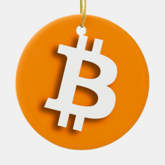 "BITCOIN" (double-sided) Ceramic Tree Decoration