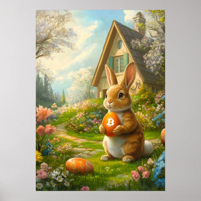 Bitcoin Easter Egg Rabbit Hole Poster (Front)