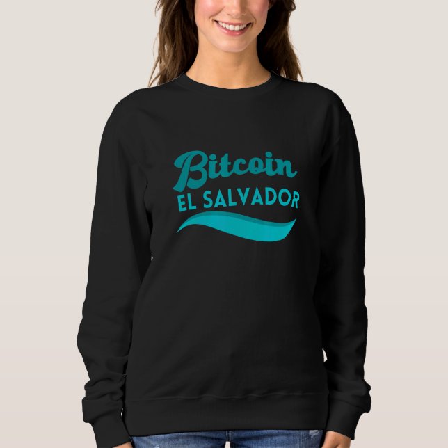 Bitcoin El Salvador Retro Cryptocurrency Sweatshirt (Front)