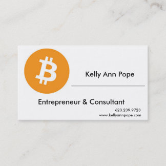 Bitcoin Entrepreneur Consultant Business Card