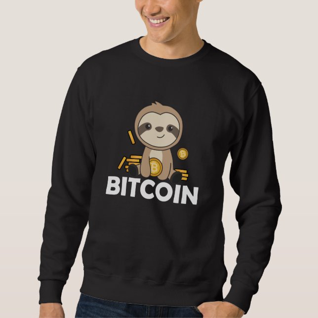 Bitcoin Faultier Coins Hold Digital Currency Sweatshirt (Front)