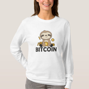 Bitcoin Faultier Coins Hold Digital Currency T-Shirt
