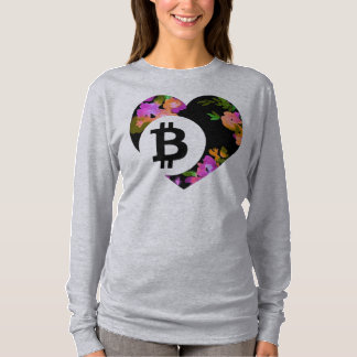 BITCOIN FLORAL HEART-CryptoNook- T-Shirt