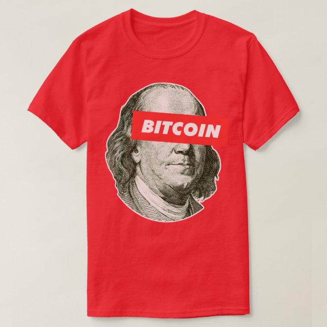 Bitcoin Franklyn Dollar Bill 2 T-Shirt (Design Front)