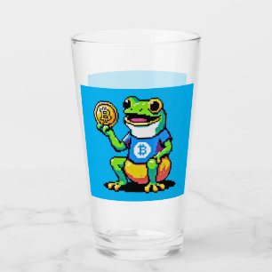 Bitcoin Frog - 8-Bit Crypto Journey Glass