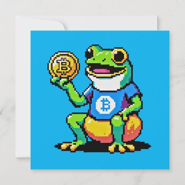Bitcoin Frog - 8-Bit Crypto Journey Invitation (Front)