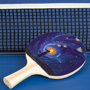 BITCOIN GIRL-CRYPTO SPACE PING PONG PADDLE