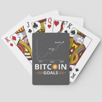 Bitcoin Goals Chart Cryptocurrency Growth Playing Cards