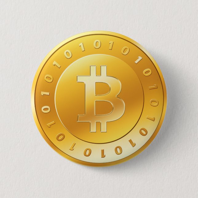 bitcoin_goldv2 6 cm round badge (Front)
