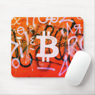 "Bitcoin Graffiti" (Style #9) Street Art Mouse Pad