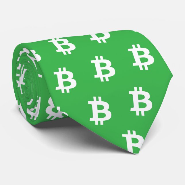 Bitcoin Green #1 Tie (Rolled)