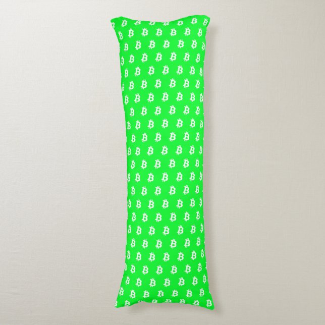Bitcoin Green Candle Body Cushion (Front Vertical)