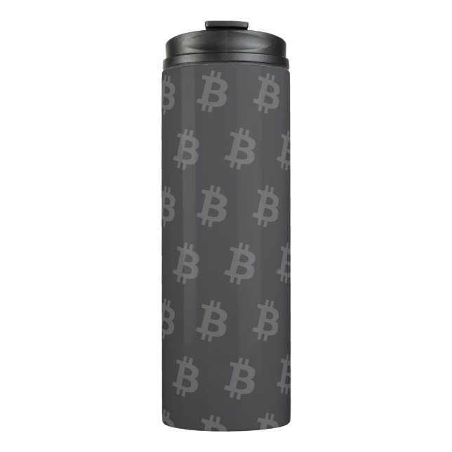 Bitcoin Grey Thermal Tumbler (Front)