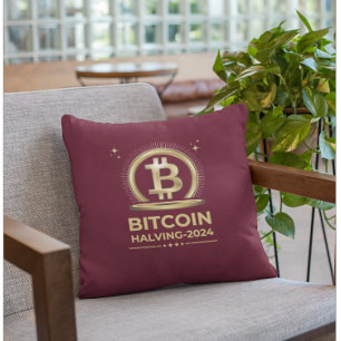 BITCOIN HALVING 2024 Crypto Digital Currency   Cushion