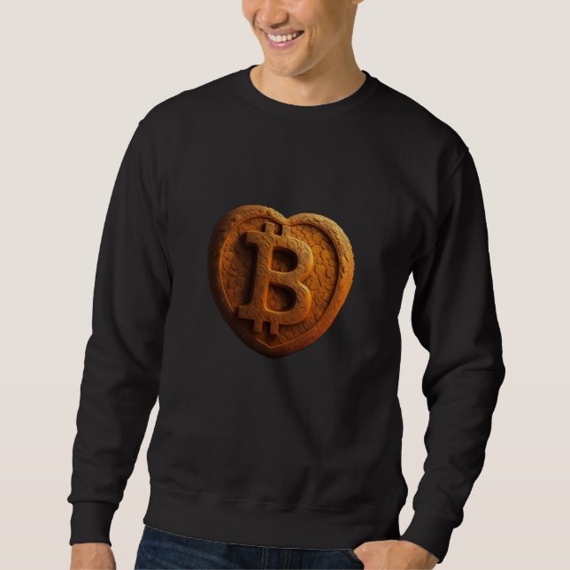 Bitcoin Heart Love Reason Emotions Feel Passion Sweatshirt (Front)