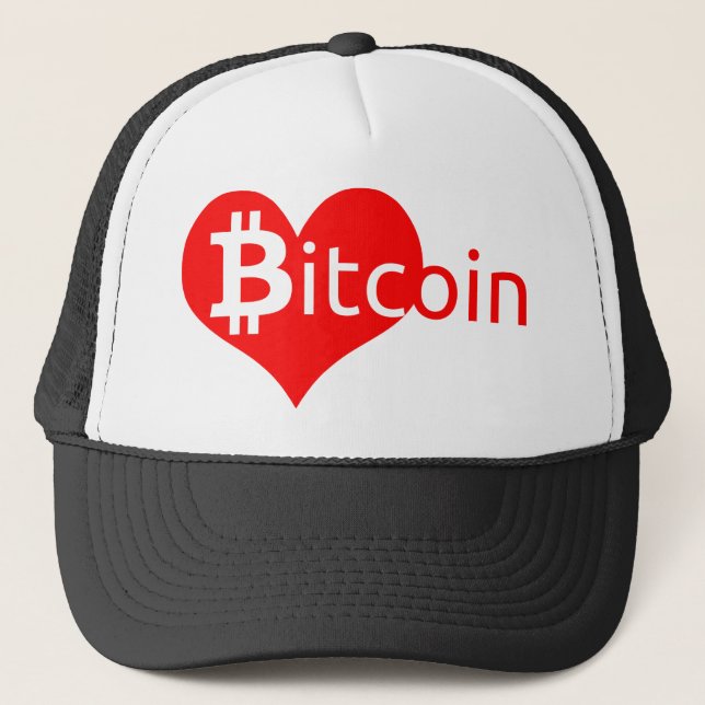 Bitcoin Heart Trucker Hat (Front)
