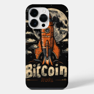 Bitcoin hodl and rocket to the moon design iPhone 14 pro max case