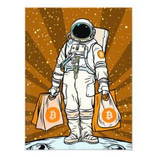 BITCOIN-HODL-Crypto Astronaut Photo Print