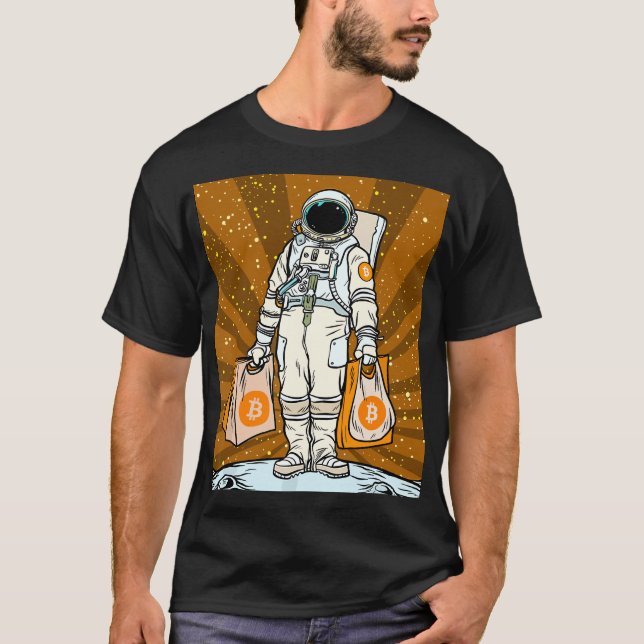 BITCOIN-HODL-Crypto Astronaut T-Shirt (Front)