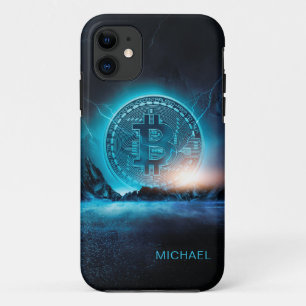 Bitcoin Landing Crypto BTC Personalised Name Case-Mate iPhone Case