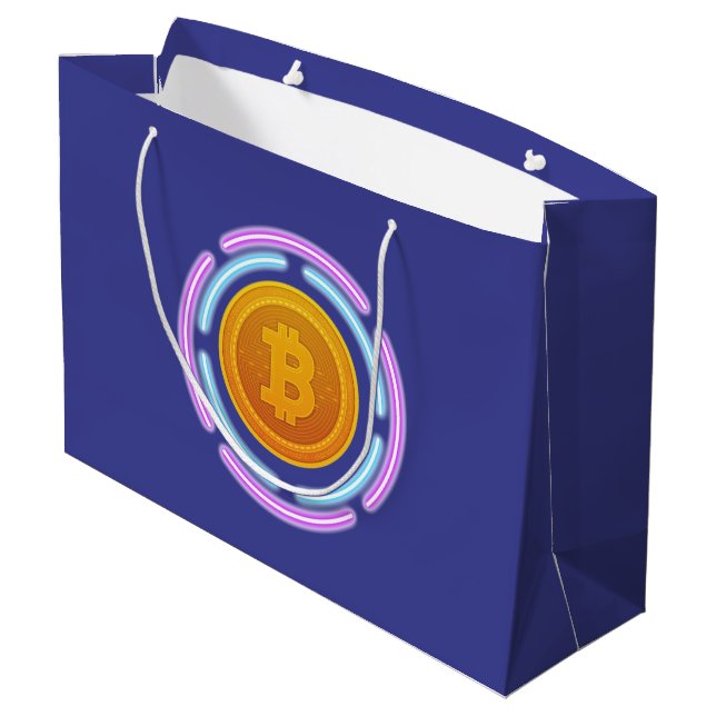BITCOIN LARGE GIFT BAG (Back Angled)