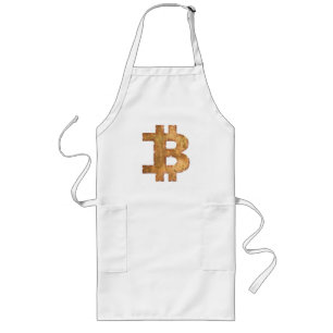 BITCOIN LETTER B VINTAGE CRYPTOCURRENCY GIFT LONG APRON
