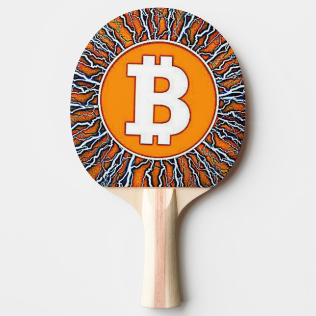 Bitcoin lightning, ping pong paddle (Front)