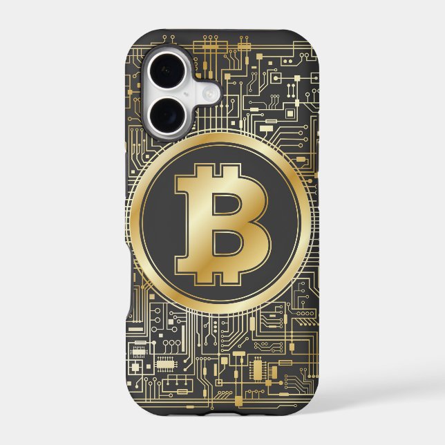 Bitcoin Logo Crypto Circuit Board Cryptocurrency (Back)
