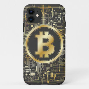 Bitcoin Logo Crypto Circuit Board Cryptocurrency Case-Mate iPhone Case