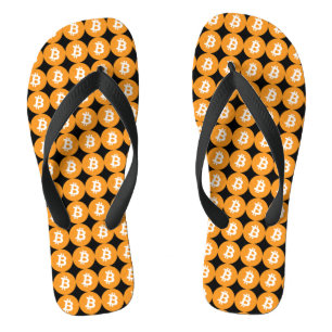 Bitcoin Logo Flip Flops