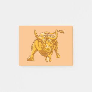 Bitcoin Logo Gold Bull Post-it Notes