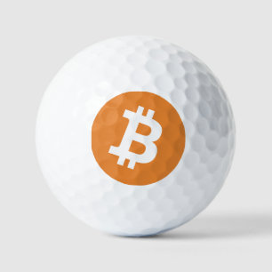 Bitcoin logo golf balls