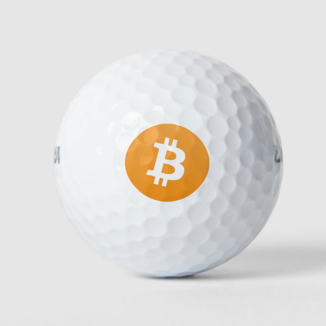 Bitcoin logo golf balls (Front)