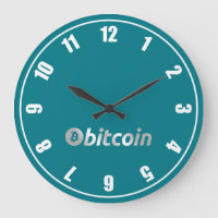 Bitcoin logo graphics business, office wall