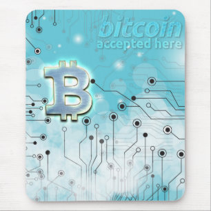 Bitcoin logo mouse pad