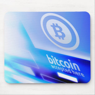Bitcoin logo mouse pad