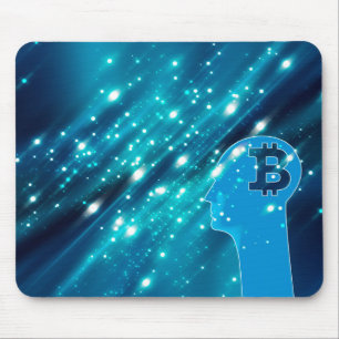 Bitcoin logo mouse pad