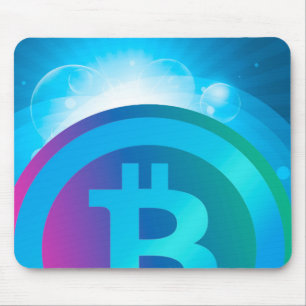 Bitcoin logo mouse pad
