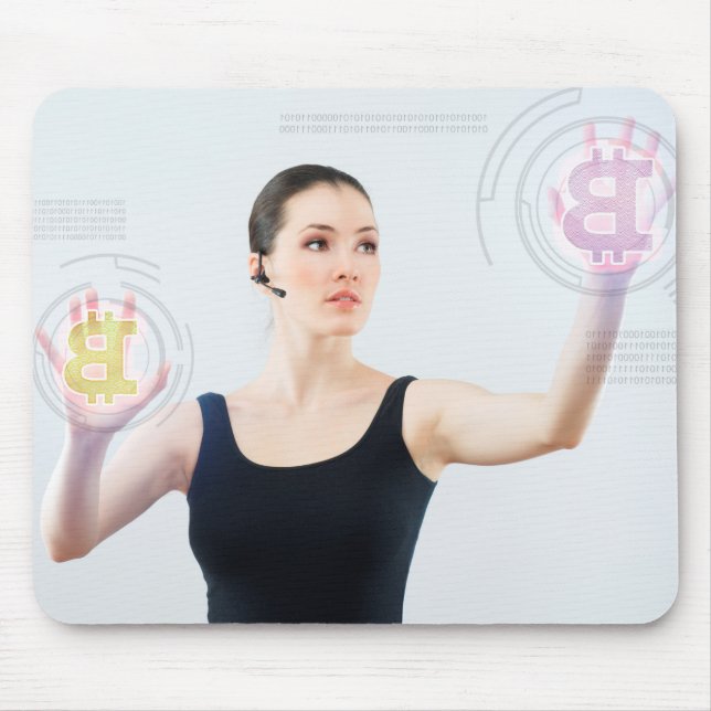 Bitcoin logo mouse pad (Front)