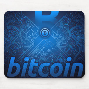 Bitcoin logo mouse pad
