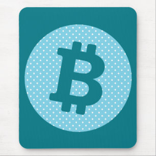 Bitcoin logo mouse pad