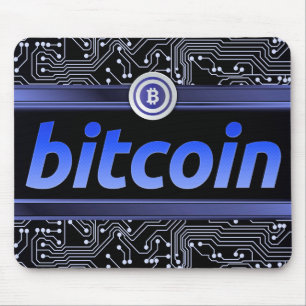 Bitcoin logo mouse pad