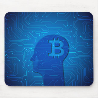 Bitcoin logo mouse pad
