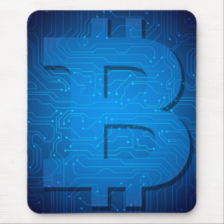 Bitcoin logo mouse pad