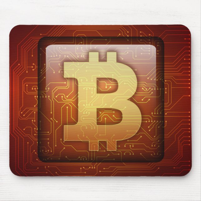 Bitcoin logo mouse pad (Front)