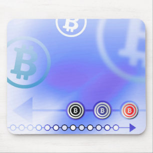 Bitcoin logo mouse pad