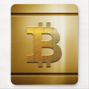 Bitcoin logo mouse pad
