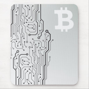 Bitcoin logo mouse pad