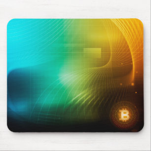 Bitcoin logo mouse pad