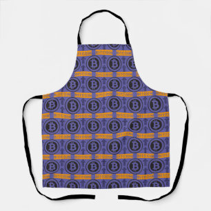 Bitcoin Logo Pattern Apron